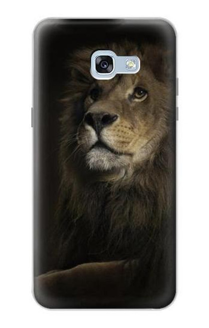 W0472 Lion Hard Case and Leather Flip Case For Samsung Galaxy A5 (2017)