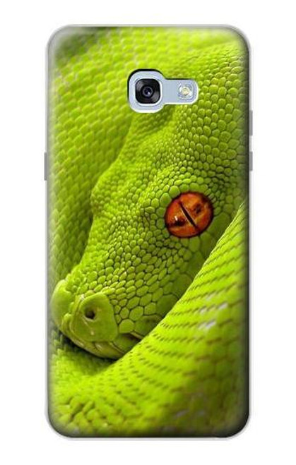 W0785 Green Snake Hard Case and Leather Flip Case For Samsung Galaxy A5 (2017)