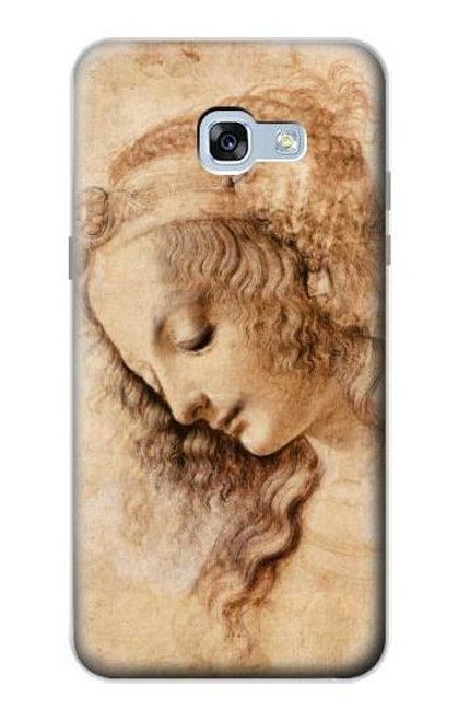 W1045 Leonardo da Vinci Woman's Head Hard Case and Leather Flip Case For Samsung Galaxy A5 (2017)