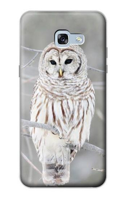 W1566 Snowy Owl White Owl Hard Case and Leather Flip Case For Samsung Galaxy A5 (2017)