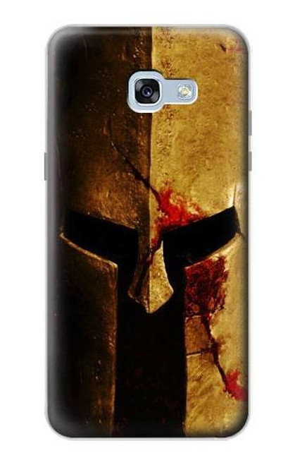 W2439 Warrior Spartan Helmet Hard Case and Leather Flip Case For Samsung Galaxy A5 (2017)