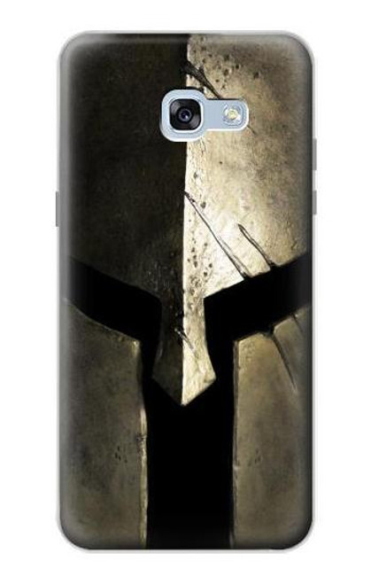 W2673 Spartan Warrior Helmet Hard Case and Leather Flip Case For Samsung Galaxy A5 (2017)