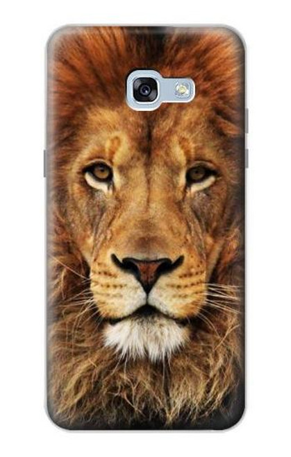 W2870 Lion King of Beasts Hard Case and Leather Flip Case For Samsung Galaxy A5 (2017)