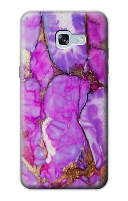 W2907 Purple Turquoise Stone Hard Case and Leather Flip Case For Samsung Galaxy A5 (2017)