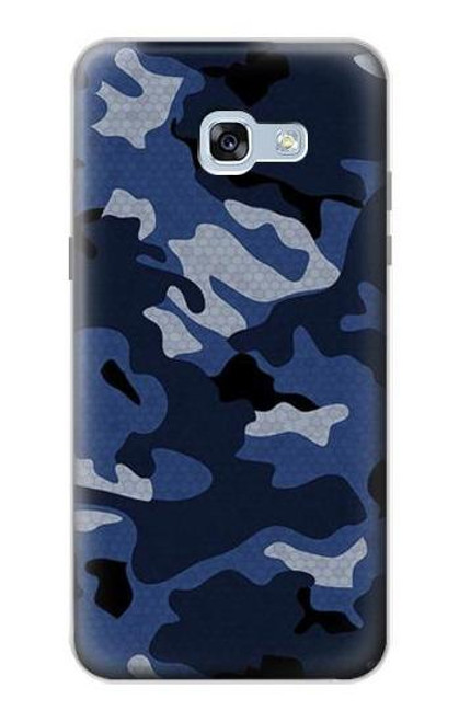 W2959 Navy Blue Camo Camouflage Hard Case and Leather Flip Case For Samsung Galaxy A5 (2017)