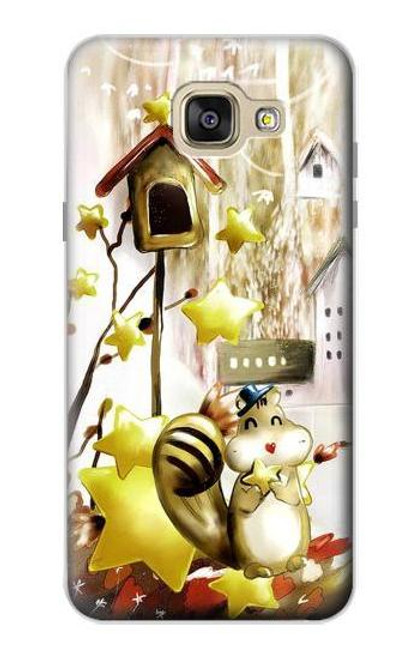 W0109 Cute Squirrel Cartoon Hard Case and Leather Flip Case For Samsung Galaxy A5 (2016)