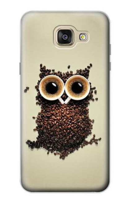 W0360 Coffee Owl Hard Case and Leather Flip Case For Samsung Galaxy A5 (2016)