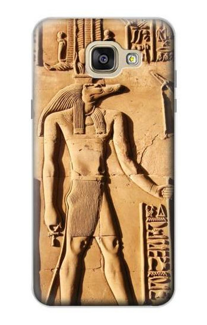 W0391 Egyptian Sobek Hard Case and Leather Flip Case For Samsung Galaxy A5 (2016)