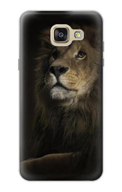 W0472 Lion Hard Case and Leather Flip Case For Samsung Galaxy A5 (2016)