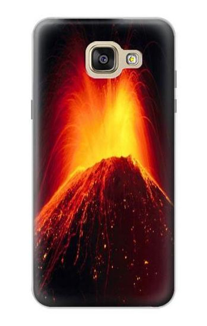 W0745 Volcano Lava Hard Case and Leather Flip Case For Samsung Galaxy A5 (2016)