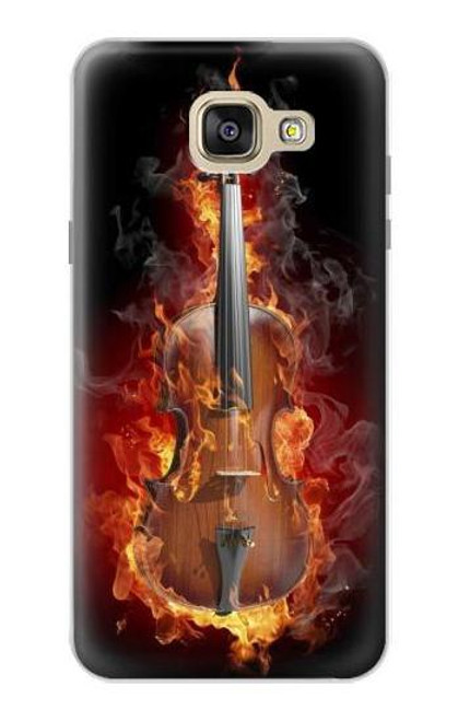 W0864 Fire Violin Hard Case and Leather Flip Case For Samsung Galaxy A5 (2016)