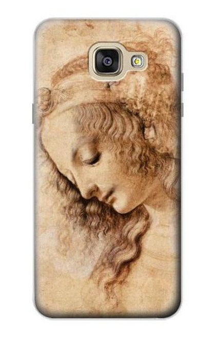 W1045 Leonardo da Vinci Woman's Head Hard Case and Leather Flip Case For Samsung Galaxy A5 (2016)