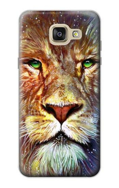 W1354 Lion Hard Case and Leather Flip Case For Samsung Galaxy A5 (2016)