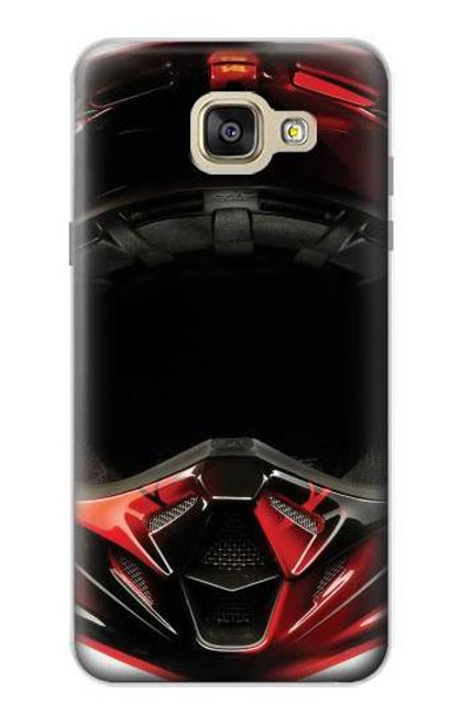 W1373 Motorcycle Helmet Hard Case and Leather Flip Case For Samsung Galaxy A5 (2016)