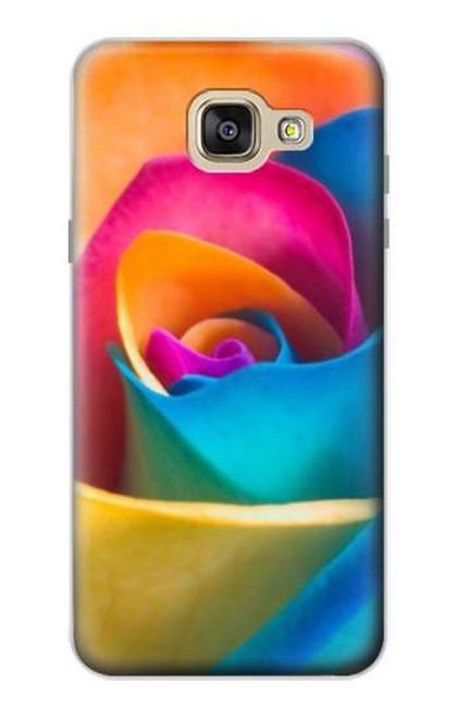 W1671 Rainbow Colorful Rose Hard Case and Leather Flip Case For Samsung Galaxy A5 (2016)