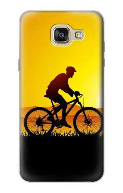 W2385 Bicycle Bike Sunset Hard Case and Leather Flip Case For Samsung Galaxy A5 (2016)
