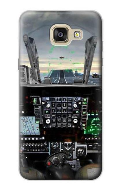 W2435 Fighter Jet Aircraft Cockpit Hard Case and Leather Flip Case For Samsung Galaxy A5 (2016)