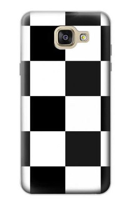 W2492 Black and White Check Hard Case and Leather Flip Case For Samsung Galaxy A5 (2016)