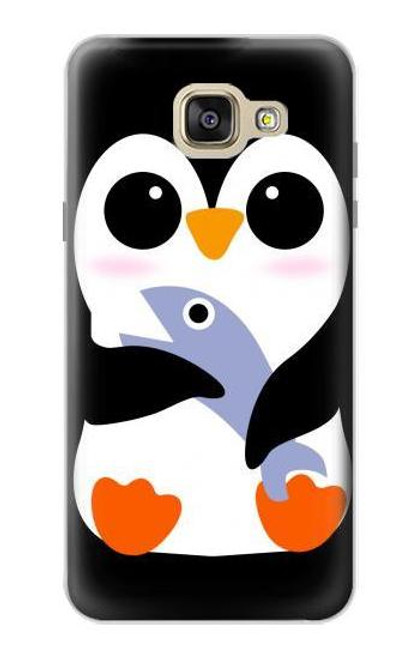 W2631 Cute Baby Penguin Hard Case and Leather Flip Case For Samsung Galaxy A5 (2016)