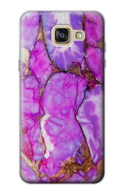 W2907 Purple Turquoise Stone Hard Case and Leather Flip Case For Samsung Galaxy A5 (2016)