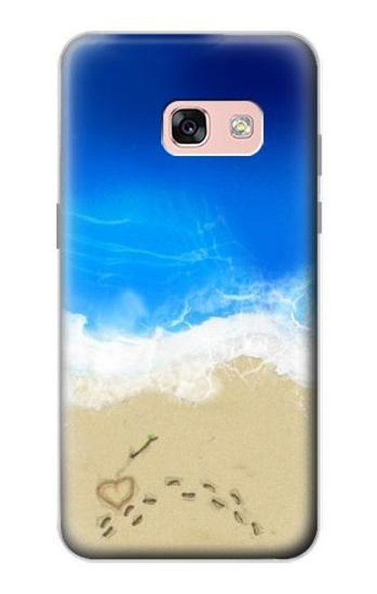 W0912 Relax Beach Hard Case and Leather Flip Case For Samsung Galaxy A3 (2017)