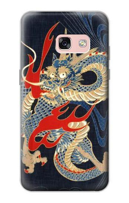 W2073 Japan Dragon Art Hard Case and Leather Flip Case For Samsung Galaxy A3 (2017)