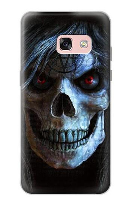 W2585 Evil Death Skull Pentagram Hard Case and Leather Flip Case For Samsung Galaxy A3 (2017)