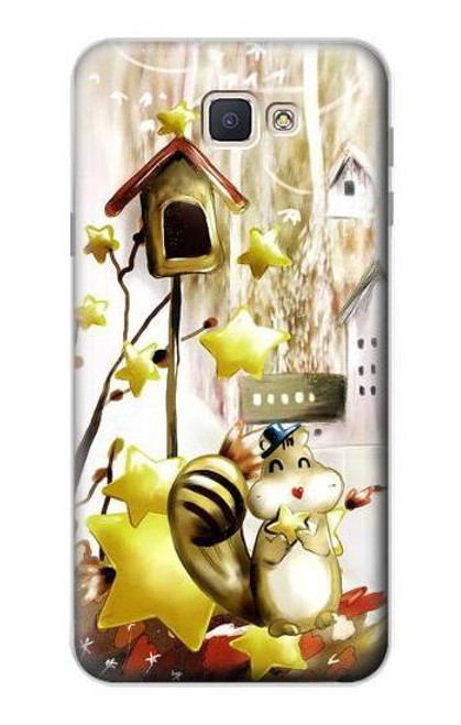 W0109 Cute Squirrel Cartoon Hard Case and Leather Flip Case For Samsung Galaxy J7 Prime