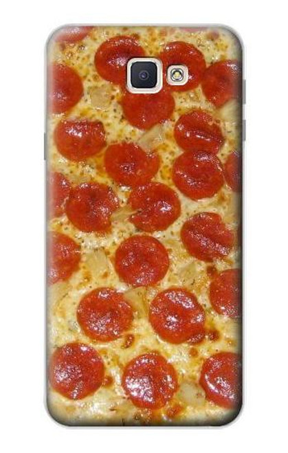 W0236 Pizza Hard Case and Leather Flip Case For Samsung Galaxy J7 Prime
