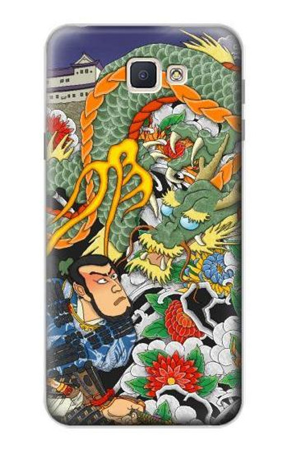 W0454 Japan Tattoo Hard Case and Leather Flip Case For Samsung Galaxy J7 Prime