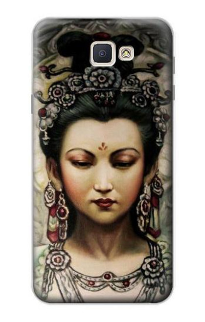 W0681 Guan Yin Hard Case and Leather Flip Case For Samsung Galaxy J7 Prime