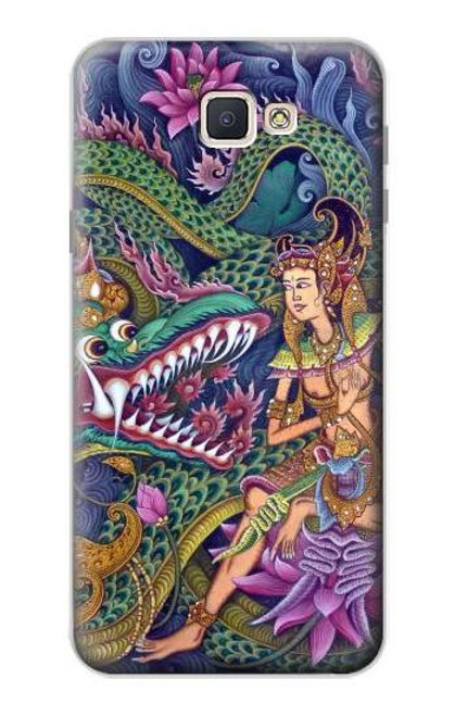 W1240 Bali Painting Hard Case and Leather Flip Case For Samsung Galaxy J7 Prime