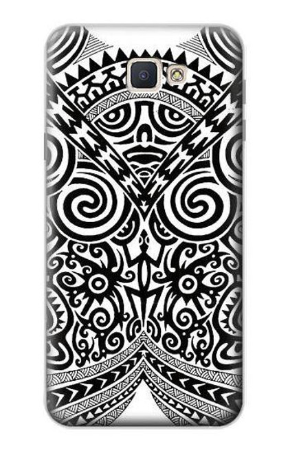 W1655 Maori Tattoo Hard Case and Leather Flip Case For Samsung Galaxy J7 Prime