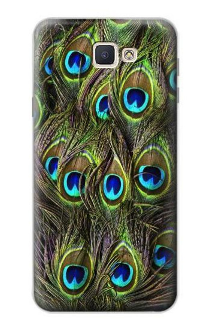 W1965 Peacock Feather Hard Case and Leather Flip Case For Samsung Galaxy J7 Prime