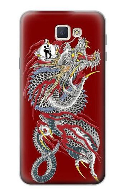 W2104 Yakuza Dragon Tattoo Hard Case and Leather Flip Case For Samsung Galaxy J7 Prime