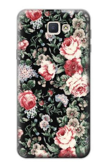 W2727 Vintage Rose Pattern Hard Case and Leather Flip Case For Samsung Galaxy J7 Prime