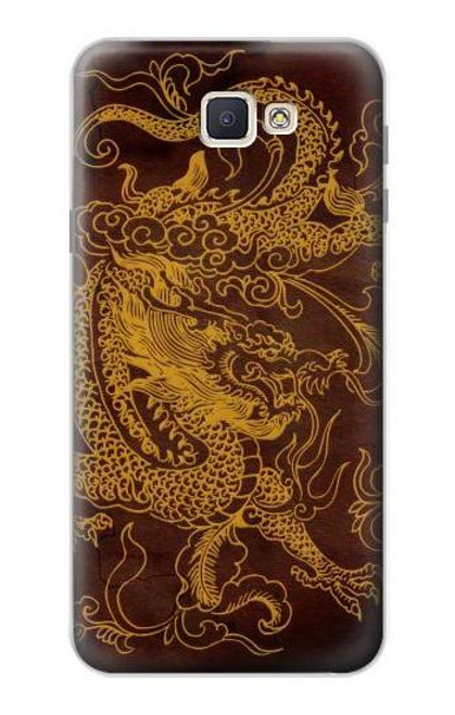 W2911 Chinese Dragon Hard Case and Leather Flip Case For Samsung Galaxy J7 Prime