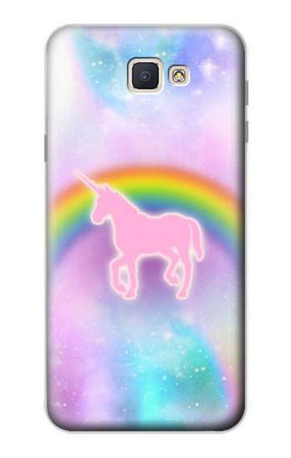 W3070 Rainbow Unicorn Pastel Sky Hard Case and Leather Flip Case For Samsung Galaxy J7 Prime