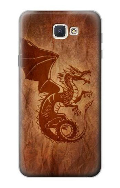 W3086 Red Dragon Tattoo Hard Case and Leather Flip Case For Samsung Galaxy J7 Prime