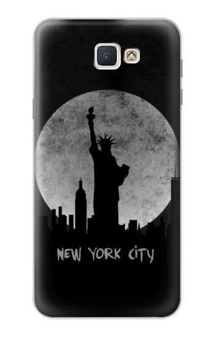 W3097 New York City Hard Case and Leather Flip Case For Samsung Galaxy J7 Prime