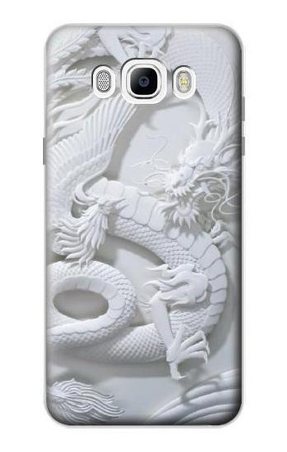 W0386 Dragon Carving Hard Case and Leather Flip Case For Samsung Galaxy J7 (2016)