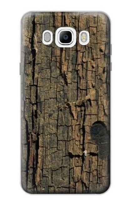 W0598 Wood Graphic Printed Hard Case and Leather Flip Case For Samsung Galaxy J7 (2016)