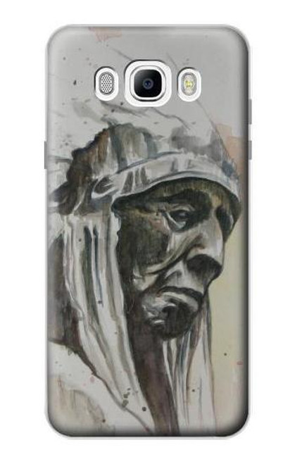 W0792 Indian Chief Hard Case and Leather Flip Case For Samsung Galaxy J7 (2016)