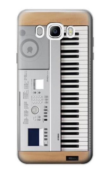 W0891 Keyboard Digital Piano Hard Case and Leather Flip Case For Samsung Galaxy J7 (2016)