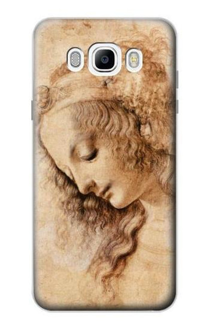 W1045 Leonardo da Vinci Woman's Head Hard Case and Leather Flip Case For Samsung Galaxy J7 (2016)