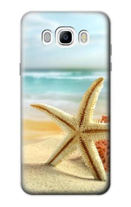 W1117 Starfish on the Beach Hard Case and Leather Flip Case For Samsung Galaxy J7 (2016)