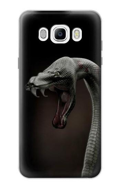 W1597 Black Mamba Snake Hard Case and Leather Flip Case For Samsung Galaxy J7 (2016)