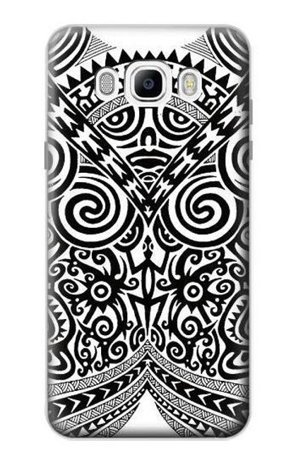 W1655 Maori Tattoo Hard Case and Leather Flip Case For Samsung Galaxy J7 (2016)