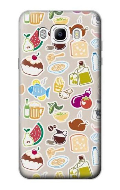 W2321 Food and Drink Seamless Hard Case and Leather Flip Case For Samsung Galaxy J7 (2016)