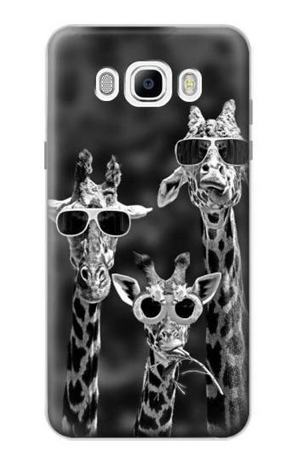 W2327 Giraffes With Sunglasses Hard Case and Leather Flip Case For Samsung Galaxy J7 (2016)